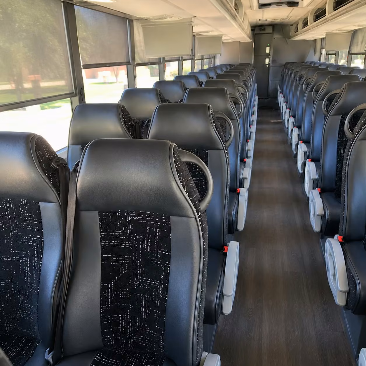 56 passenger charter bus inside