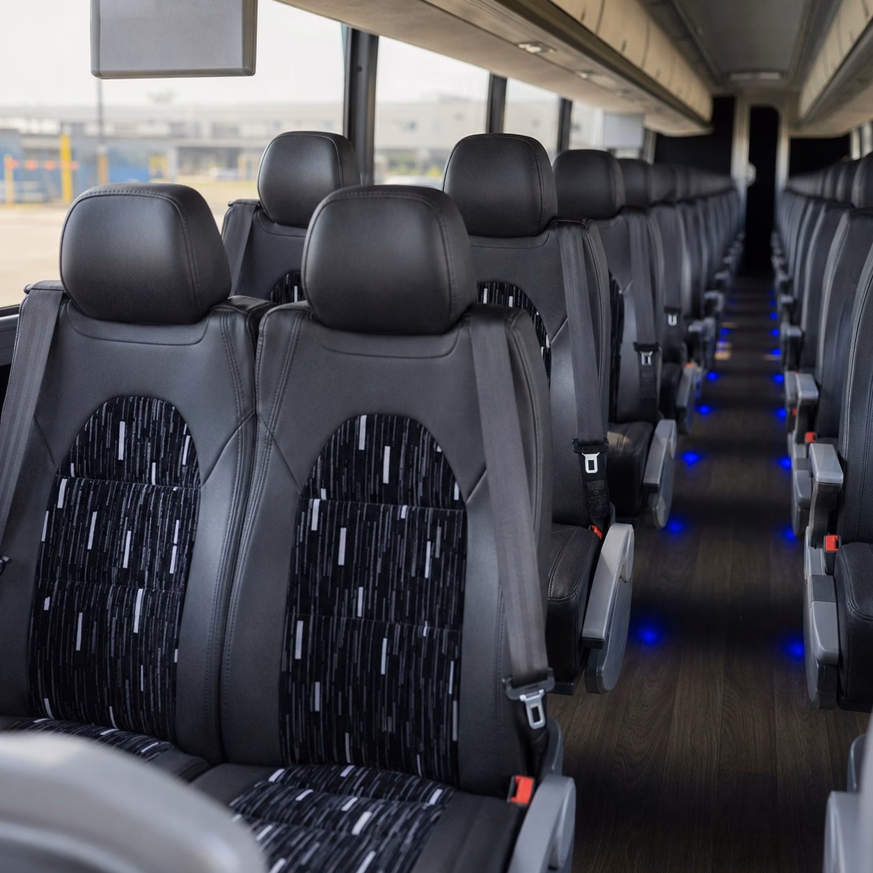 miramar charter bus rental interior